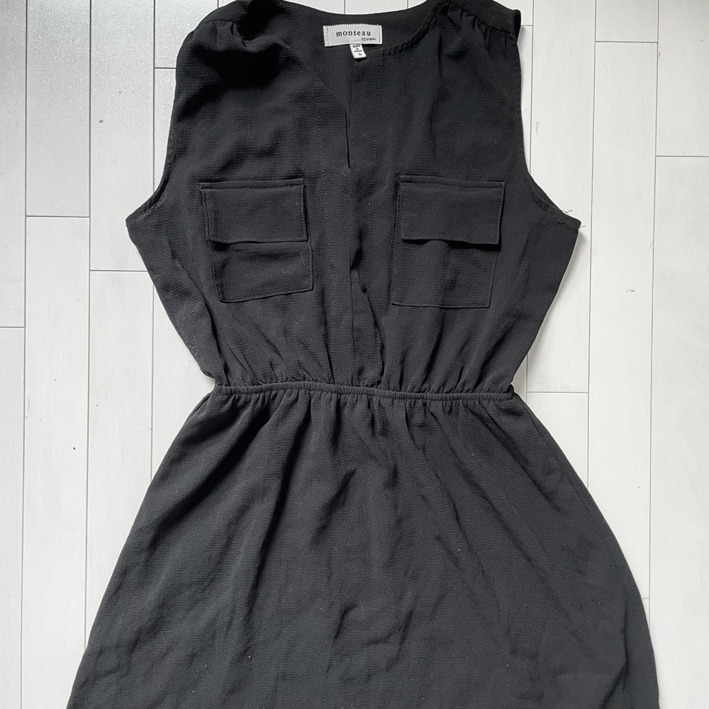 Monteau Black dress small waist size S